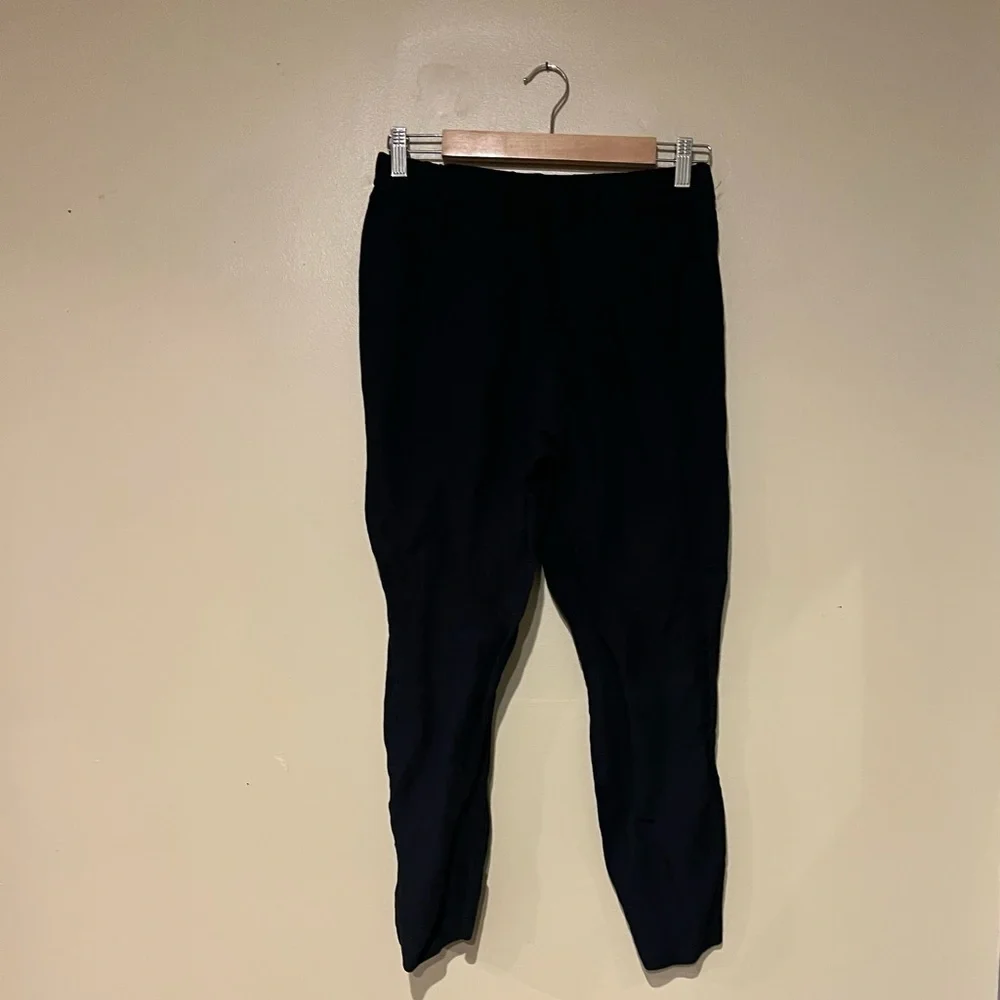 H&M Womens Size Small Cropped Linen Blend Pull On Pants